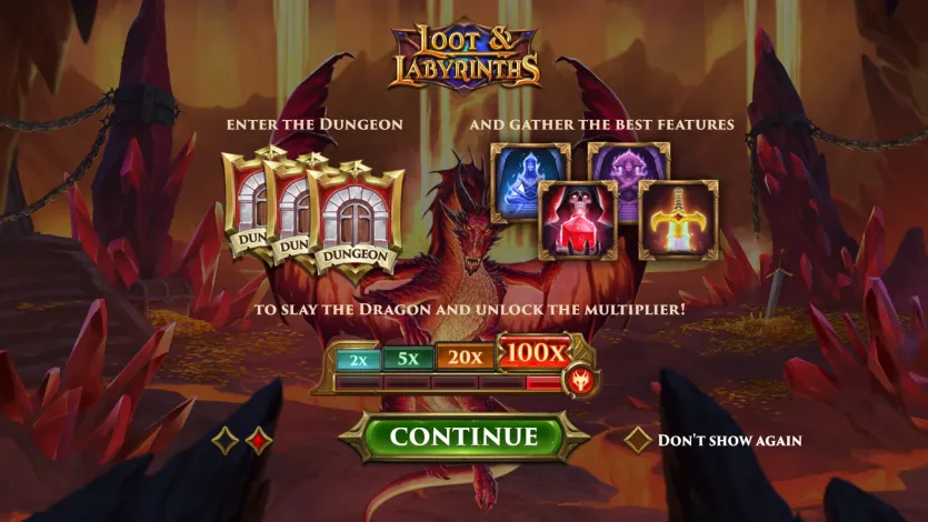 Loot &amp; Labyrinths는 슬롯 게임과 테이블탑 RPG의 요소를 성공적으로 결합한 작품