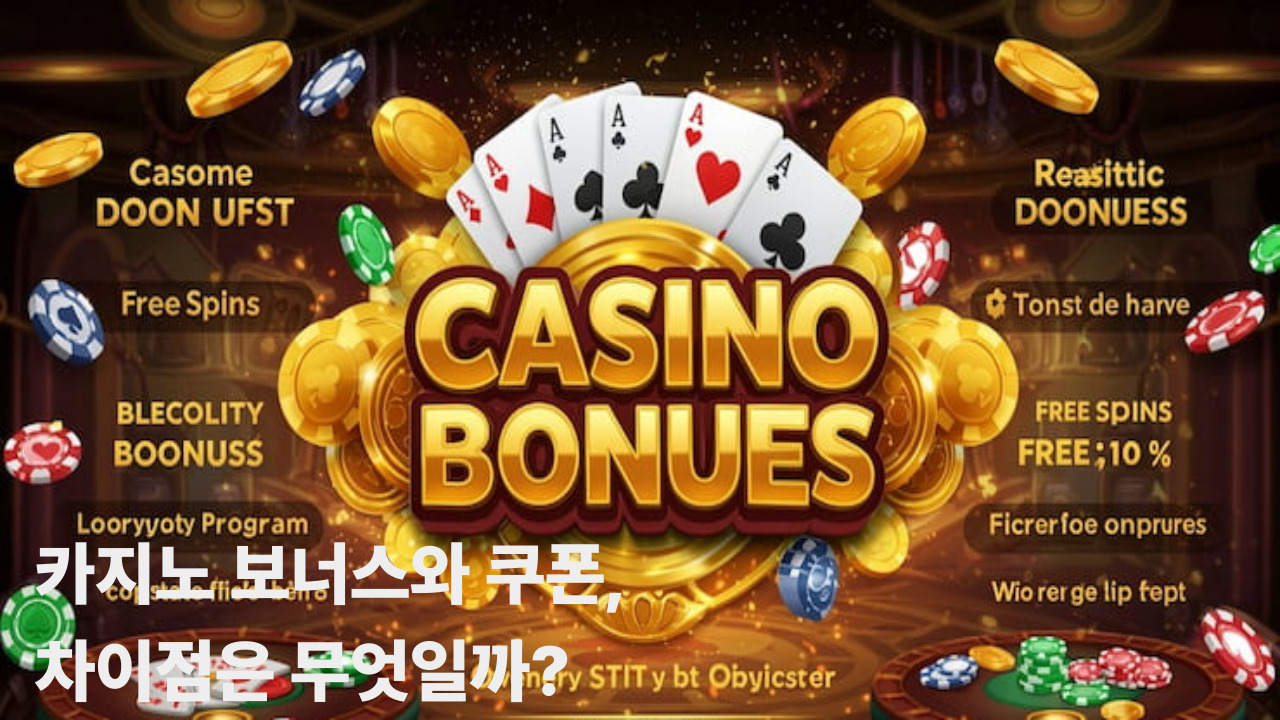 카지노 보너스와 쿠폰, 차이점은 무엇일까?