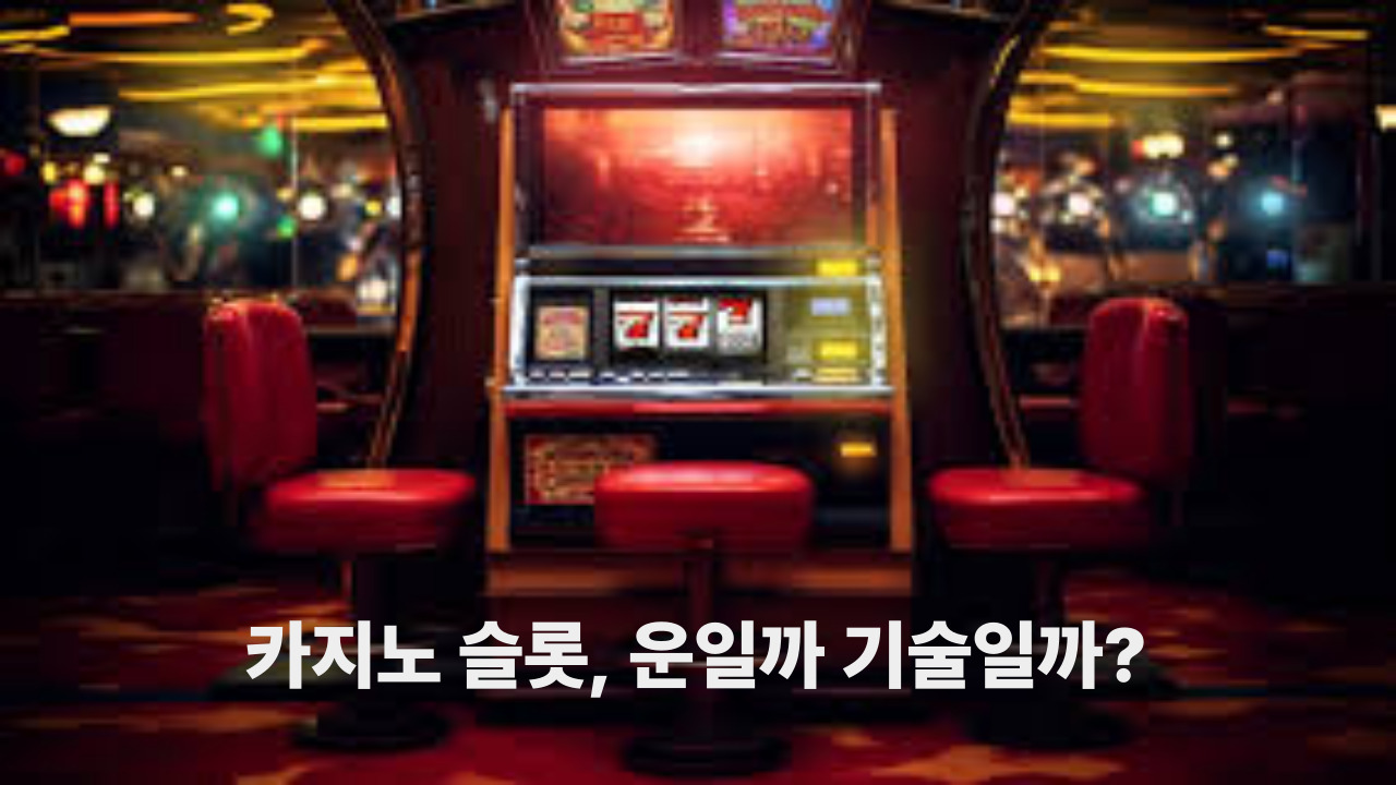 카지노 슬롯, 운일까 기술일까?