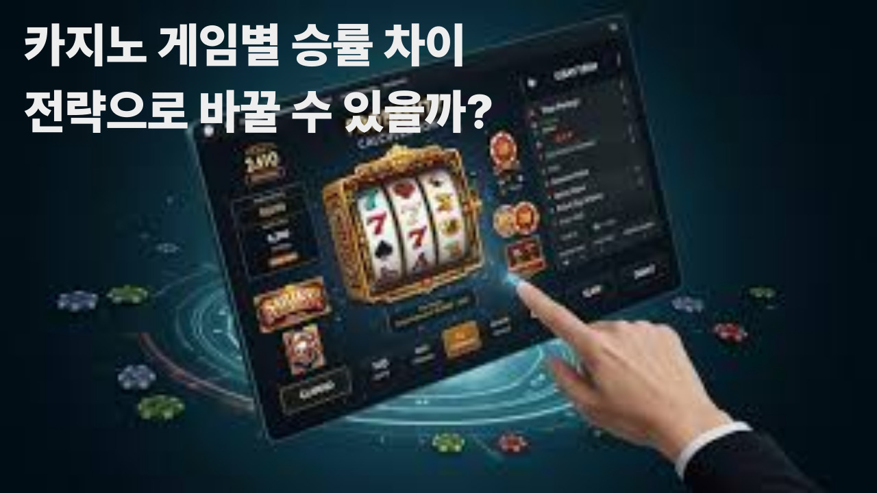 카지노 게임별 승률 차이, 전략으로 바꿀 수 있을까?