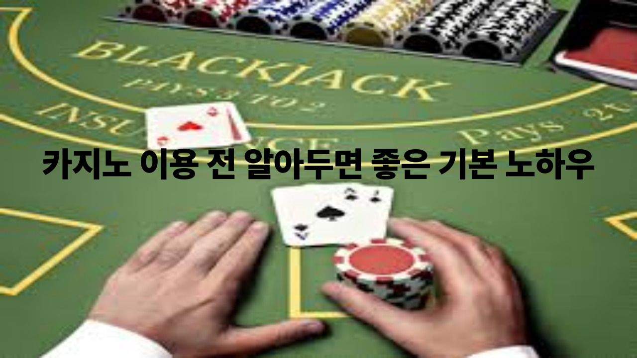 카지노 이용 전 알아두면 좋은 기본 노하우