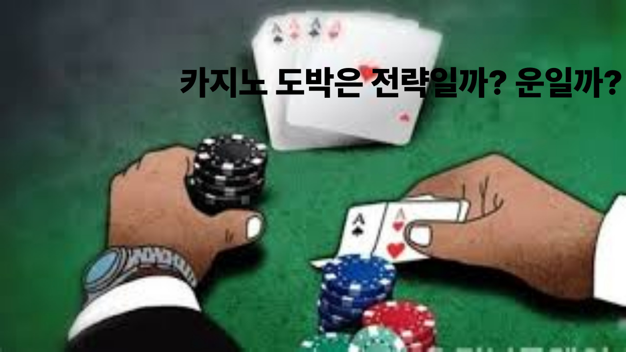카지노 도박은 전략일까? 운일까?              