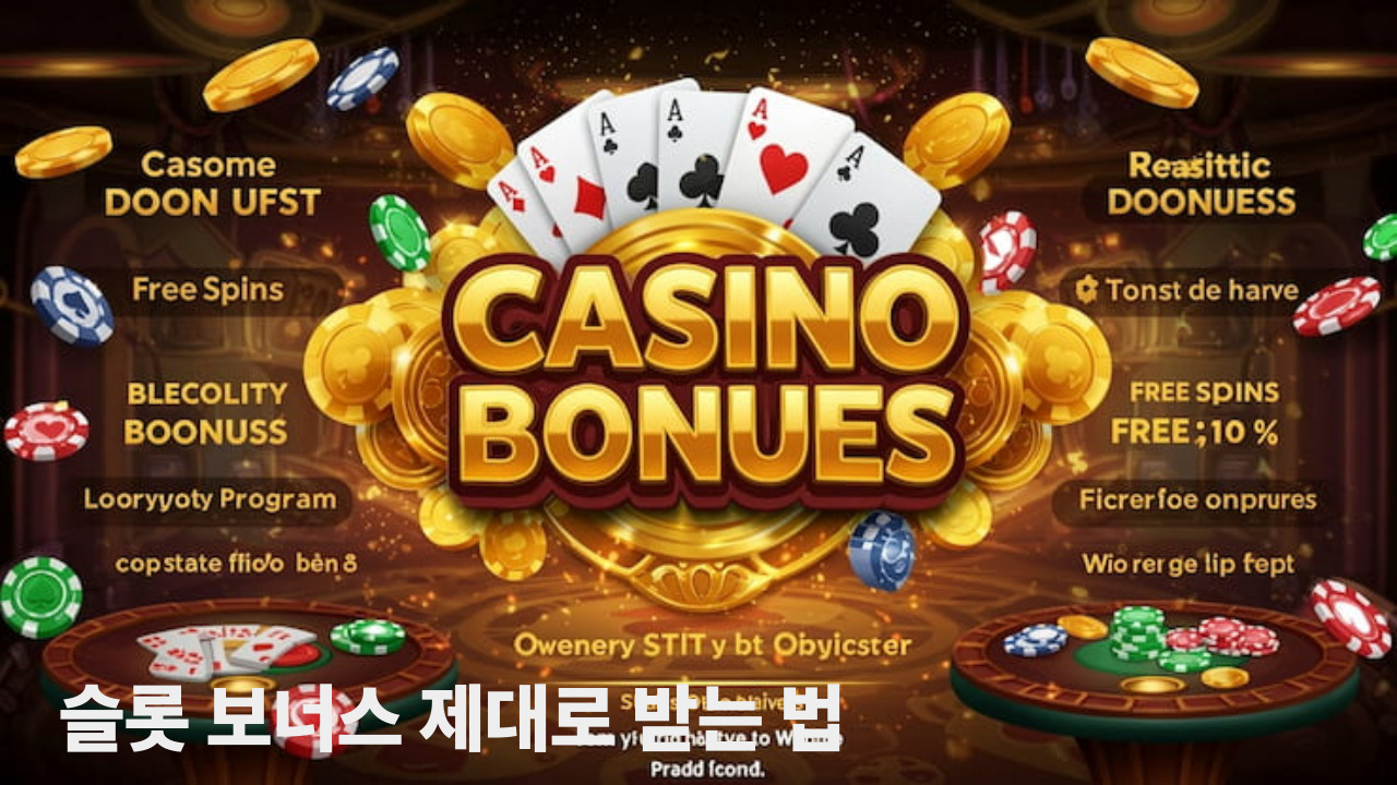 슬롯 보너스 제대로 받는 법