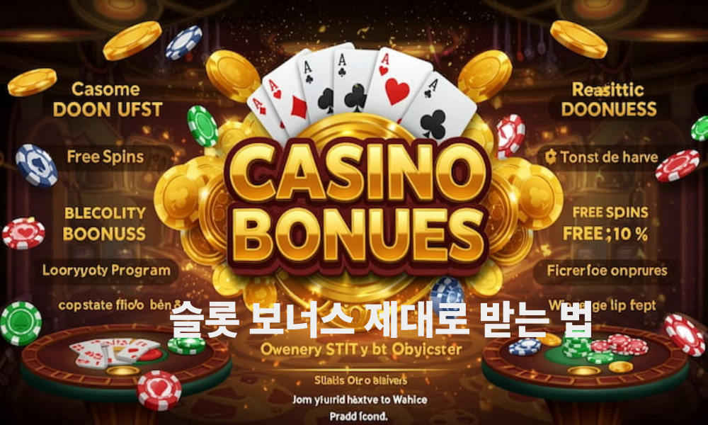 슬롯 보너스 제대로 받는 법wor